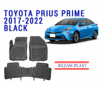 Rezaw-Plast Rubber Floor Mats Set for Toyota Prius Prime 2017-2022 Black