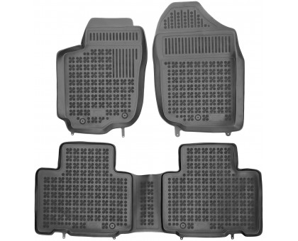 Rezaw-Plast Rubber Floor Mats for 2013-2018 Toyota RAV-4 Car Mats All Weather Black