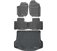 Rezaw-Plast Car Mats Set for 2013-2018 Toyota RAV-4 Floor Mats & Cargo Mat Waterproof Black