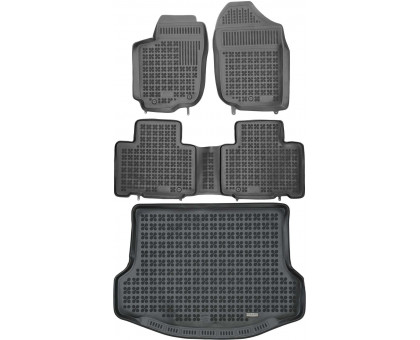 Rezaw-Plast Car Mats Set for 2013-2018 Toyota RAV-4 Floor Mats & Cargo Mat Waterproof Black