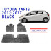 REZAW PLAST Rubber Car Mats for Toyota Yaris 2012-2017 All Weather Black