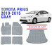 Rezaw-Plast  Floor Mats Trunk Liner Set for Toyota Prius 2010-2015 Gray