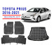 REZAW PLAST Rubber Mats for Toyota Prius 2016-2021 All Season Black