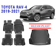 REZAW PLAST Auto Mats for Toyota RAV-4 2019-2021 Waterproof Floor Liners Easy to Clean
