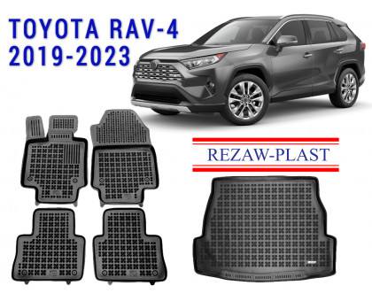 REZAW PLAST Auto Mats for Toyota RAV-4 2019-2023 Durable Black