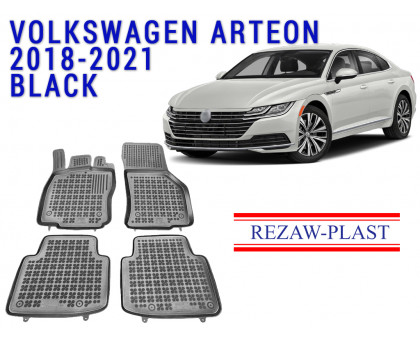 REZAW PLAST Floor Liners for Volkswagen Arteon 2018-2021 Custom Fit Black