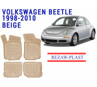 Rezaw-Plast  Rubber Floor Mats Set for Volkswagen Beetle 1998-2010 Beige