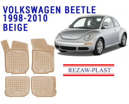 REZAW PLAST Custom Fit Car Mats for Volkswagen Beetle 1998-2010 Durable Beige