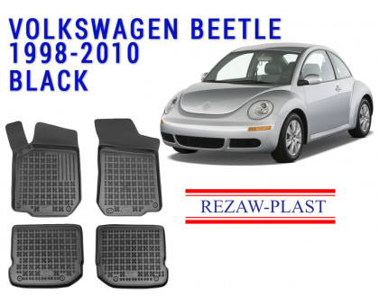 REZAW PLAST Floor Mats for Volkswagen Beetle 1998-2010 Anti-Slip Black