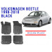 REZAW PLAST Floor Mats for Volkswagen Beetle 1998-2010 Anti-Slip Black