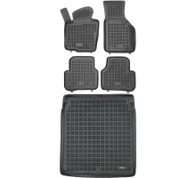 Rezaw-Plast Floor Mats for 2009-2017 Volkswagen CC Car Mats & Cargo Mat Black