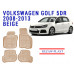 REZAW PLAST Trusted Car Liners for Volkswagen Golf 2008-2013 All Weather Beige