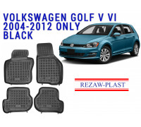 REZAW PLAST Floor Mats for Volkswagen Golf V VI 2004-2012 Durable Black 