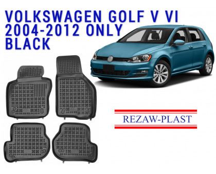 REZAW PLAST Floor Mats for Volkswagen Golf V VI 2004-2012 Only Waterproof Interior Shields