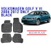 REZAW PLAST Floor Mats for Volkswagen Golf V VI 2004-2012 Durable Black 