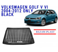 REZAW PLAST Trunk Mat for Volkswagen Golf V VI 2004-2012 Custom Fit Black
