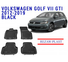Rezaw-Plast  Rubber Floor Mats Set for Volkswagen Golf VII GTI 2012-2019 Black