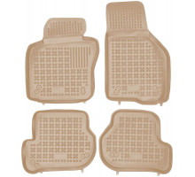 Rezaw-Plast Rubber Floor Mats for 2008-2013 Volkswagen Golf Car Mats Beige