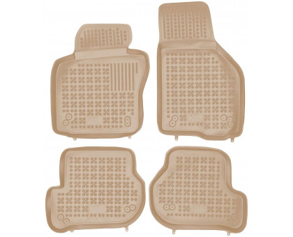 Rezaw-Plast Rubber Floor Mats for 2008-2013 Volkswagen Golf Car Mats Beige