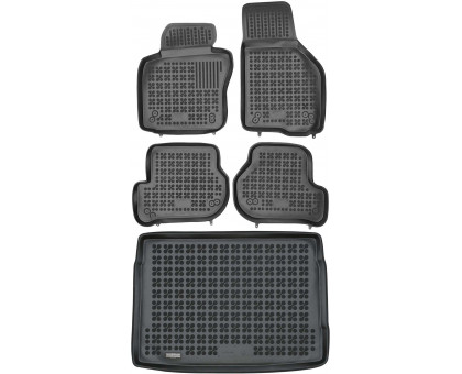 Rezaw-Plast Floor Mats for 2004-2012 Volkswagen Golf Car Mats & Cargo Mat V VI Black