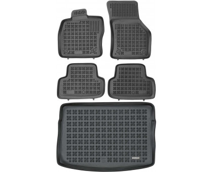 Rezaw-Plast Car Mats Set for 2012-2019 Volkswagen Golf VII Floor Mats & Car Mat GTI Black