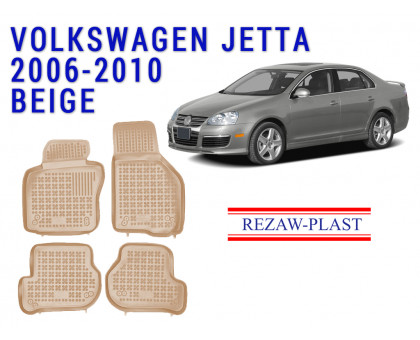 REZAW PLAST Floor Liners for Volkswagen Jetta 2006-2010 Durable Beige