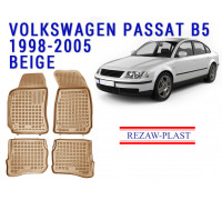 REZAW PLAST Custom-Fit Rubber Mats for Volkswagen Passat 1998-2005 B5 Sedan All-Season