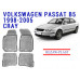 REZAW PLAST Rubber Floor Mats for Volkswagen Passat  B5 1998-2005 Sedan Gray