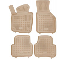 Rezaw-Plast Rubber Floor Mats for 2008-2017 Volkswagen Tiguan Car Mats Beige