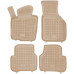 Rezaw-Plast Rubber Floor Mats for 2008-2017 Volkswagen Tiguan Car Mats Beige