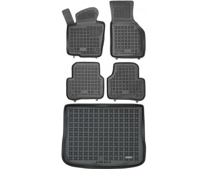 Rezaw-Plast Floor Mats for 2008-2017 Volkswagen Tiguan Car Mats & Cargo Mat Black