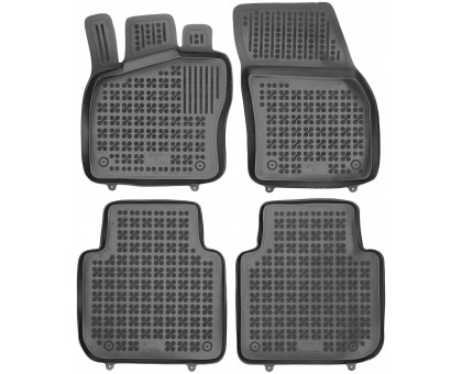 Rezaw-Plast Rubber Car Mats for 2018-2023 Volkswagen Tiguan Floor Mats Odorless Black