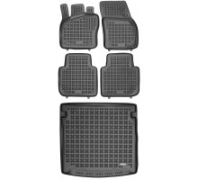 Rezaw-Plast Floor Mats for 2018-2023 Volkswagen Tiguan Car Mats & Floor Mat Anti-Slip Black