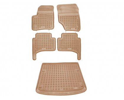 Rezaw-Plast Car Mats for 2002-2009 Volkswagen Touareg Floor Mats & Cargo Mat Beige