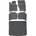 Rezaw-Plast Floor Mats for 2010-2018 Volkswagen Touareg Car Mats & Cargo Mat Anti-Slip Black