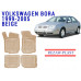 REZAW PLAST Durable Floor Liners for Volkswagen Bora 1999-2005 Custom Fit Beige