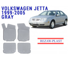 REZAW PLAST Rubber Car Mats for Volkswagen Jetta 1999-2005 Odorless Gray