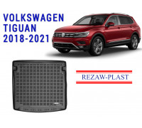 Rezaw-Plast  Rubber Trunk Mat for Volkswagen Tiguan 2018-2021 Black