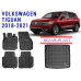 REZAW PLAST Floor Mats Set for SUV Heavy-Duty Mat Set for Volkswagen Tiguan 2018-2021 Odor