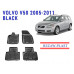 REZAW PLAST Rubber Floor Liners for Volvo V50 2005-2011 Wagon Custom Fit Black