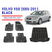 REZAW PLAST Floor Liners Set for Volvo V50 2005-2011 Wagon Odorless Black