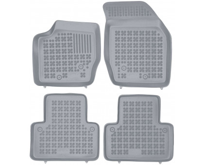 Rezaw-Plast Rubber Car Mats for 2002-2014 Volvo XC90 Floor Mats Custom Fit Gray