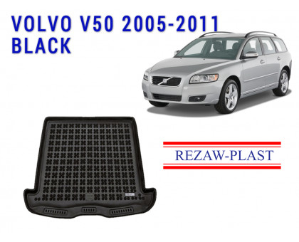 REZAW PLAST Cargo Liner for Volvo V50 2005-2011 Wagon Waterproof Black