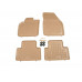 Rezaw-Plast Rubber Car Mats for 2005-2012 Volvo S40 Floor Mats All Weather Beige