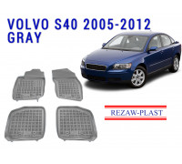REZAW PLAST Car Mats, Precision Fit for Volvo S40 2005-2012 Waterproof Gray