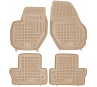 Rezaw-Plast Rubber Floor Mats for 2011-2018 Volvo S60 Car Mats Waterproof Beige