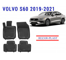 REZAW PLAST Custom Fit Floor Mats for Volvo S60 2019-2021 Durable Black