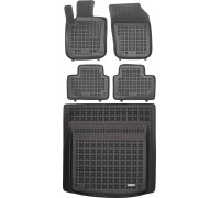 Rezaw-Plast Car Mas Set for 2019-2021 Volvo S60 Floor Mats & Cargo Mat All Season Black