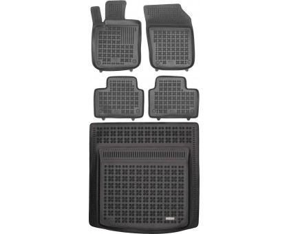 Rezaw-Plast Car Mas Set for 2019-2021 Volvo S60 Floor Mats & Cargo Mat All Season Black