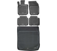 Rezaw-Plast Car Mats for 2017-2023  Volvo S90 Floor Mats & Cargo Mat Anti-Slip Black